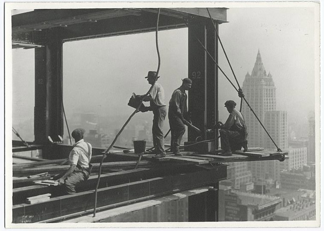Как строились небоскрёбы в Нью-Йорке